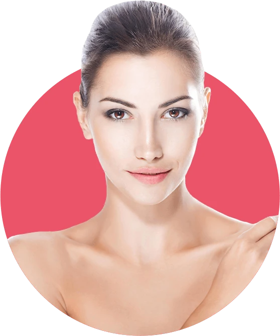 Silueta femenina destacando la mejora de la piel