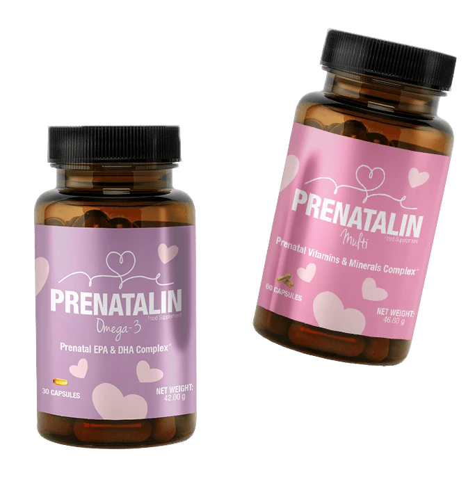 Envases de Prenatalin Multi y Prenatalin Omega-3